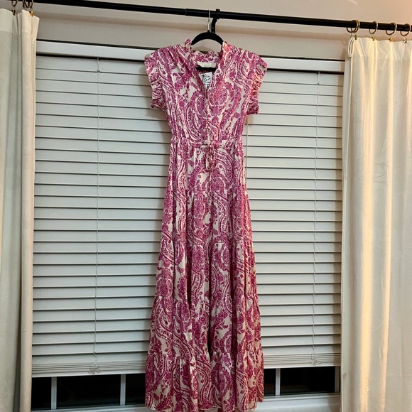 Pinch Pink and White Paisley Maxi Dress - Picture 7 of 8